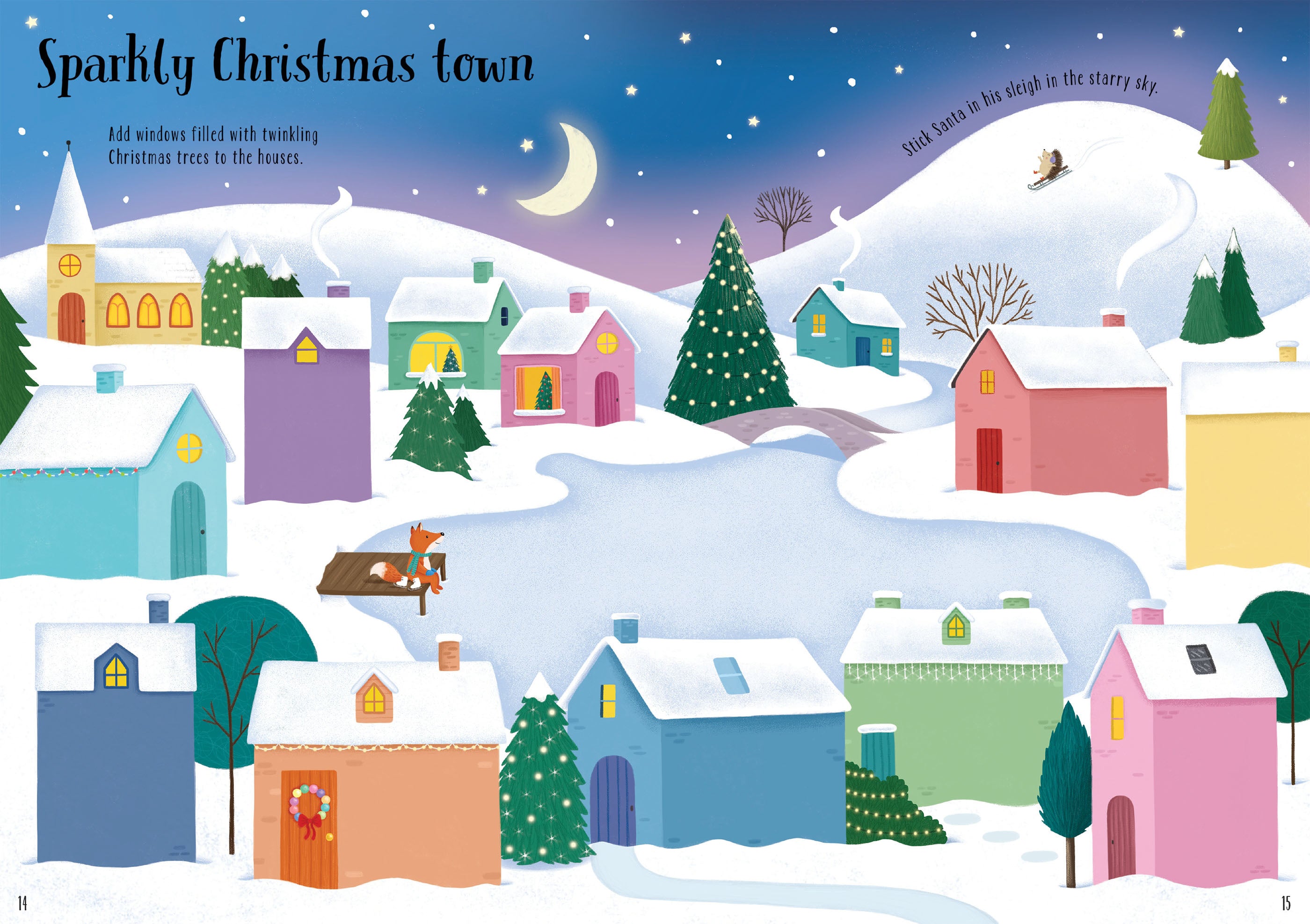 Sparkly Christmas Trees Sticker Book (Usbourne)