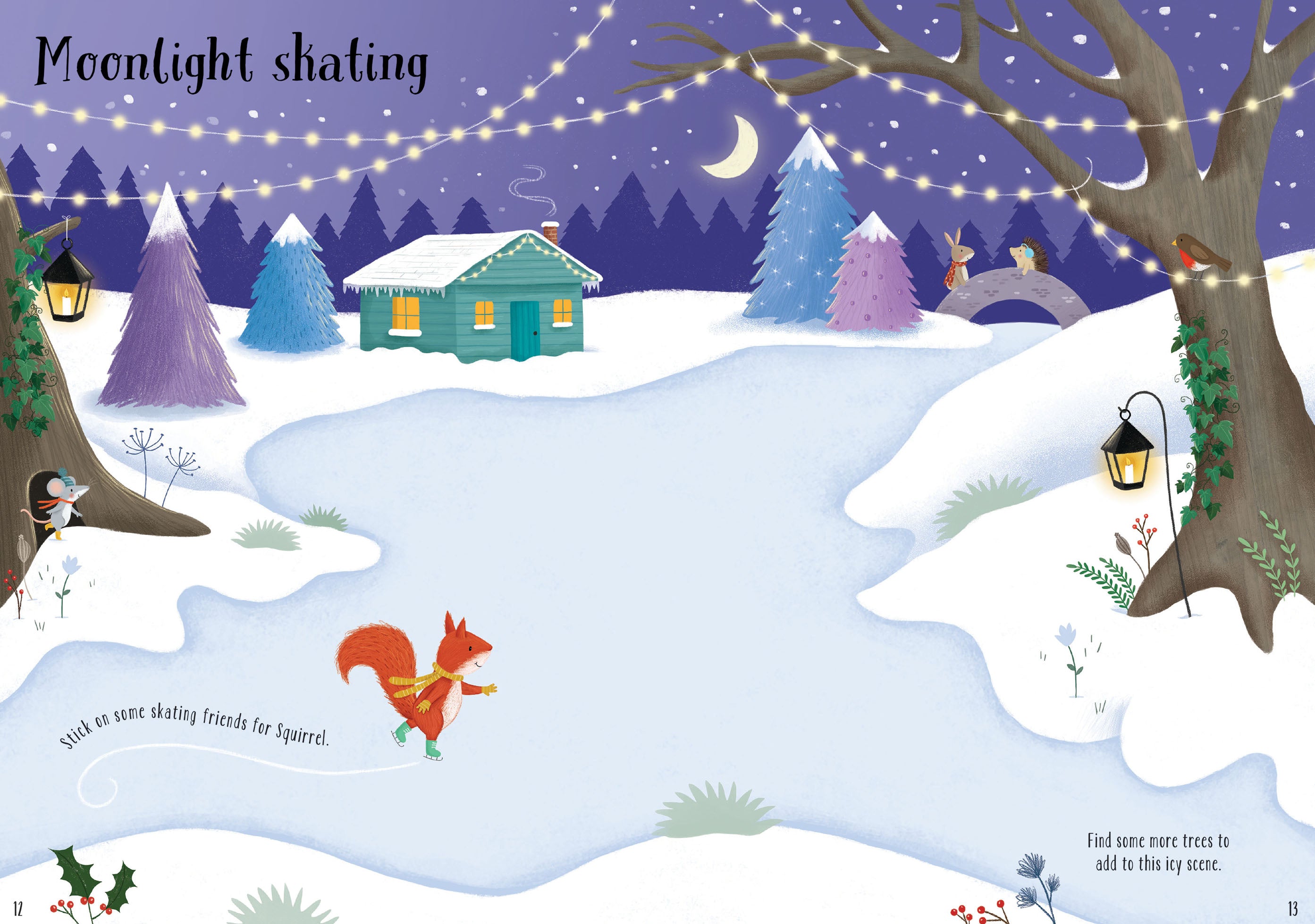 Sparkly Christmas Trees Sticker Book (Usbourne)