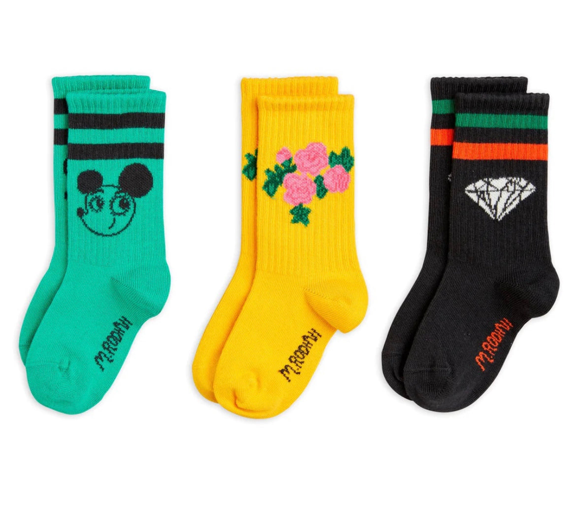 Mini Rodini Ritzratz 3-pack socks