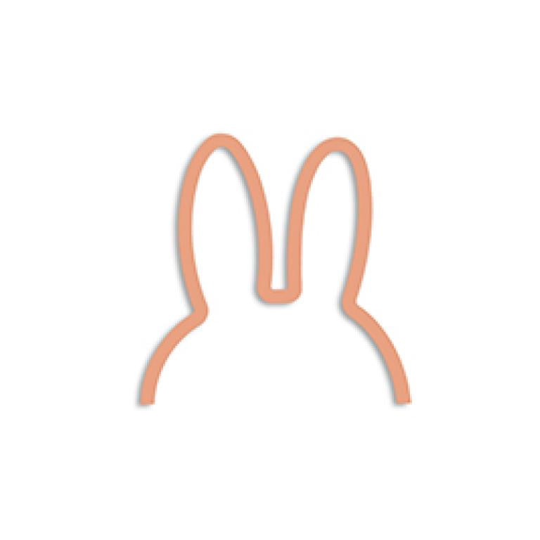 Miffy Metal Wall Art In Powder Pink