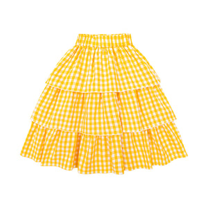 Dear Sophie Checkered Yellow Wave Skirt