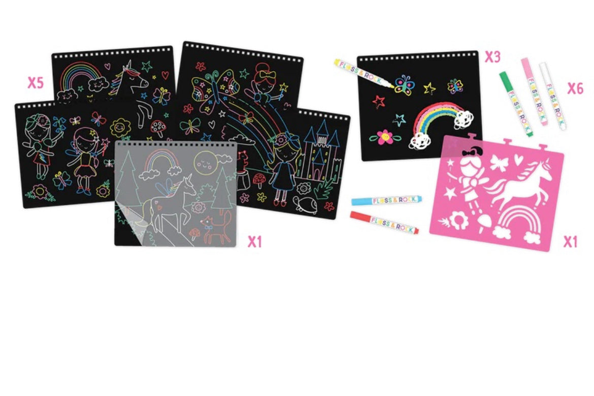Floss & Rock Chalkboard Sketchbook - Rainbow Fairy