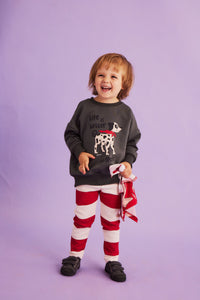 Dear Sophie Red Stripes Leggings