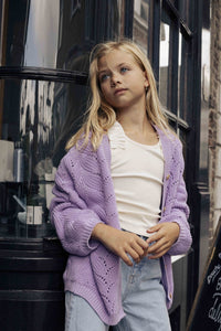 Ammehoela Kids Lilac Ginny Cardigan