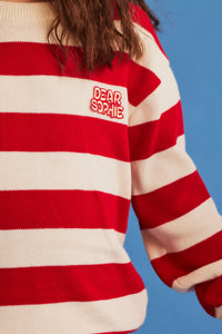 Dear Sophie Red Stripes Sweater