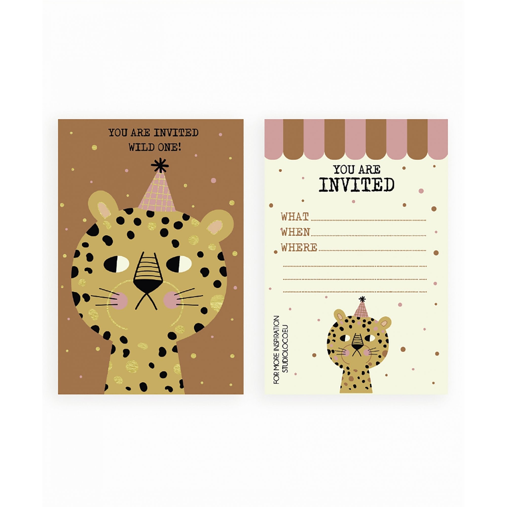 Studioloco Mr Leopard Party Invitations