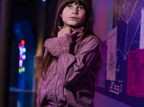 Ammehoela Kids Mia Blouse in Wistful Mauve