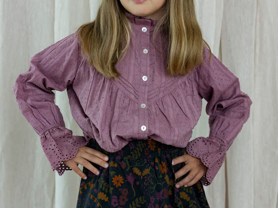 Ammehoela Kids Mia Blouse in Wistful Mauve