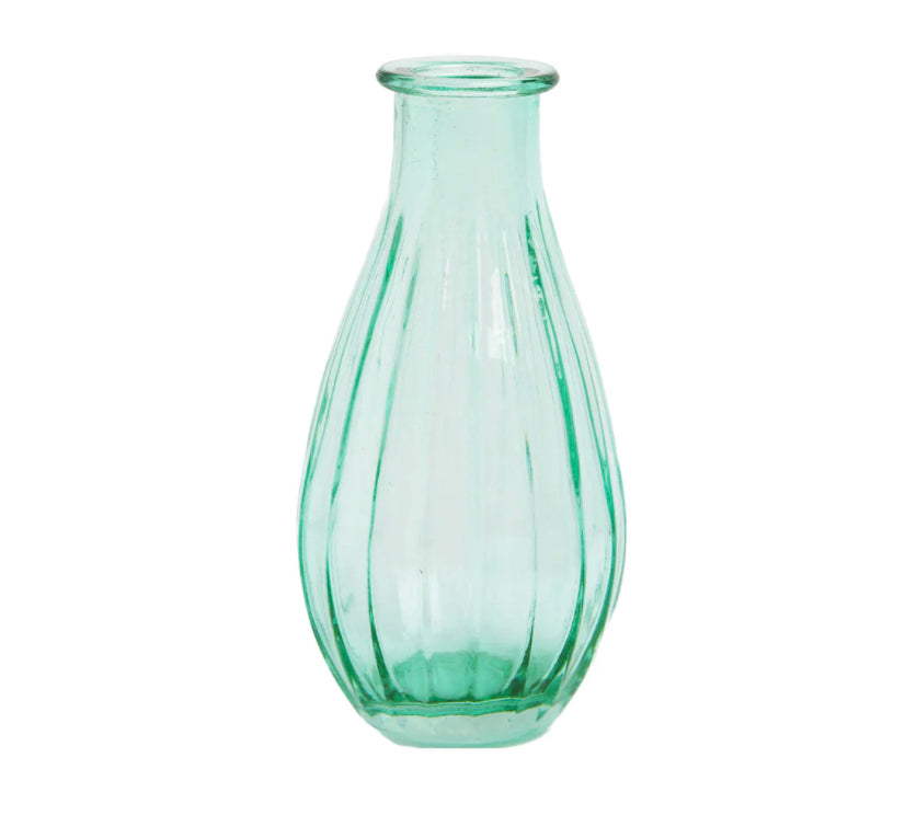 Green Glass Bud Vase