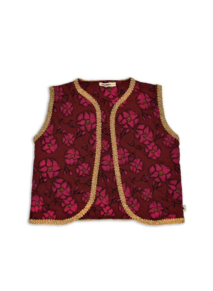 Ammehoela Kids Emmy Peonies Gilet
