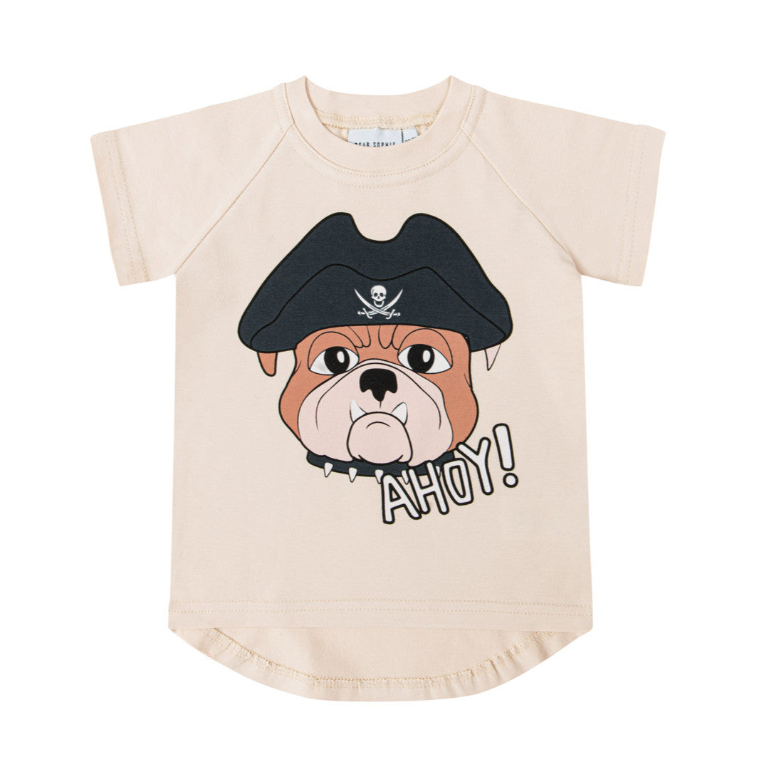 Dear Sophie - Dog the Pirate Vanilla T-Shirt