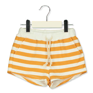 Lötie Kids Off White & Sunshine Stripes Shorts