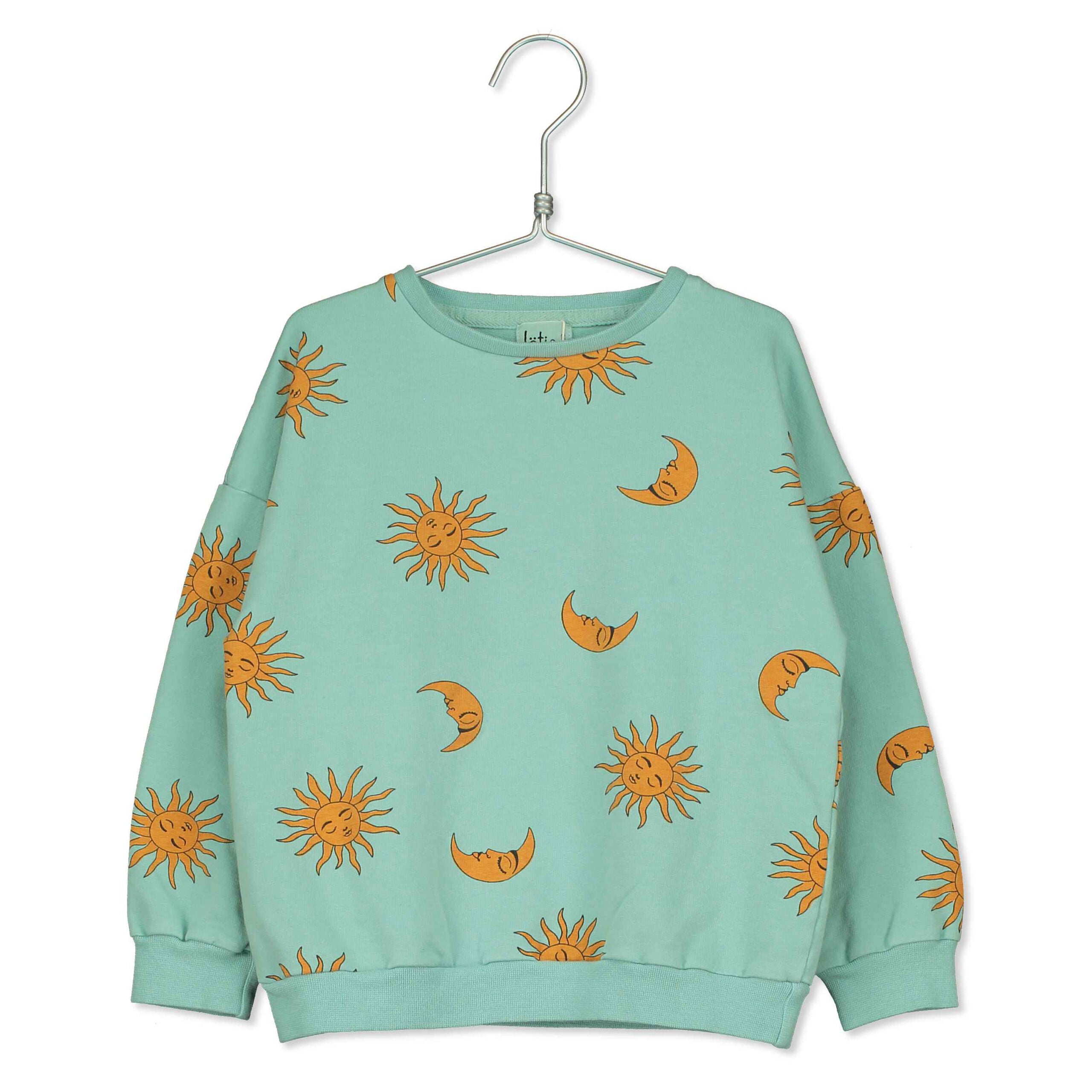 Lötie Kids Sun & Moon Sweatshirt in Seagreen