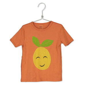 Lötie Kids Smiley Grapefruit T-Shirt in Orange