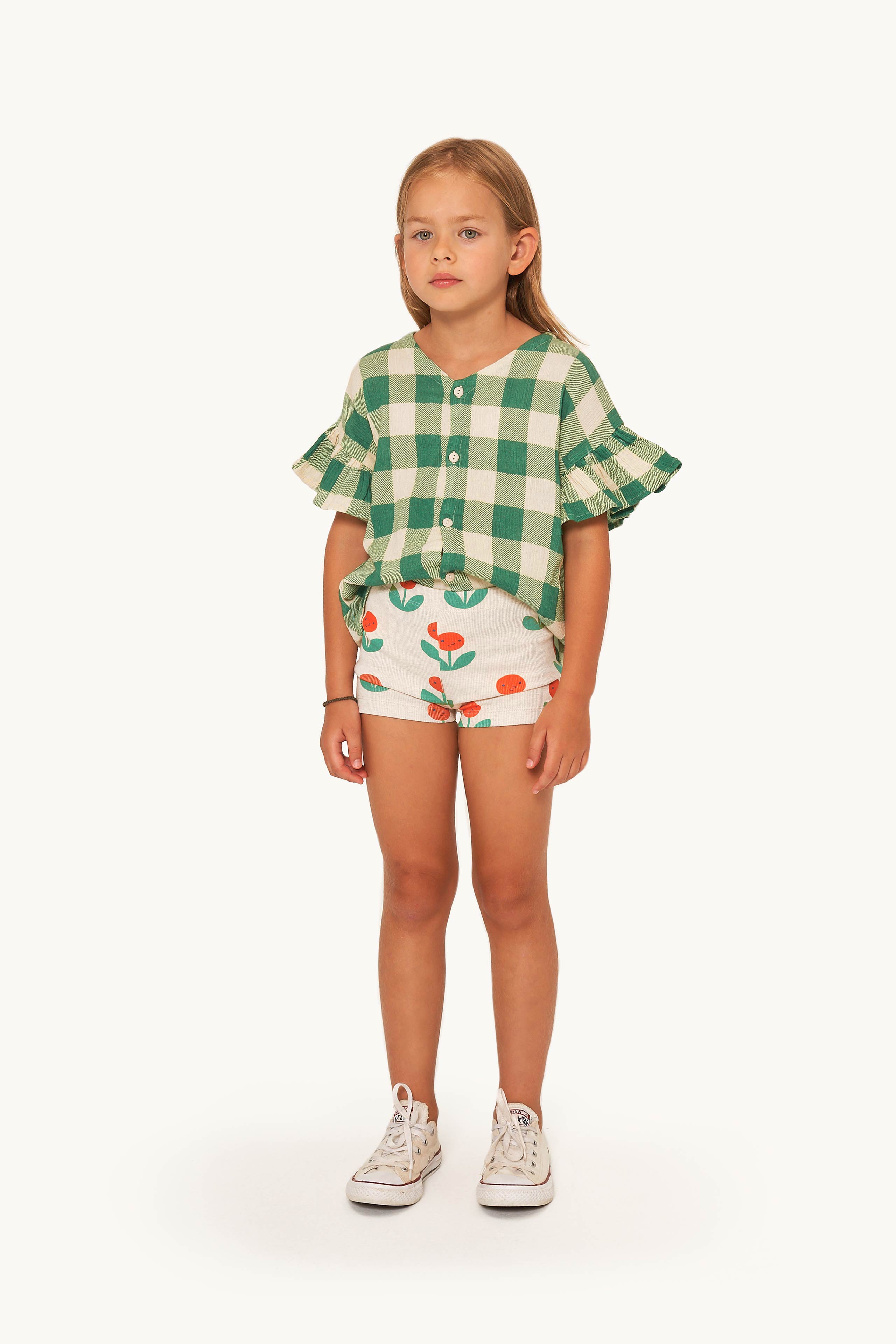 Tinycottons Big Check Frills Shirt