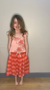 Dear Sophie - Red Stripes Midi Skirt