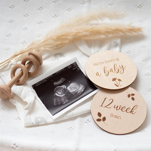Wooden Pregnancy Milestone Discs