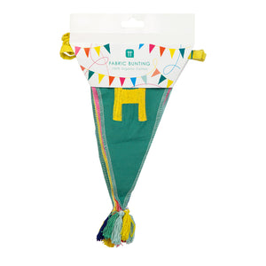Rainbow ‘Happy Birthday’ Fabric Bunting, 3m