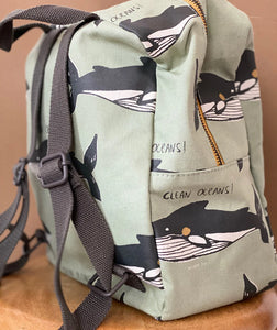 Studioloco - Whale Cotton Canvas Backpack