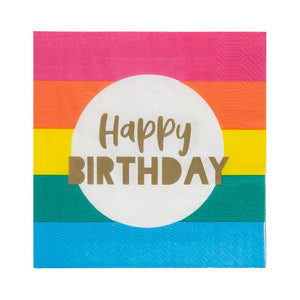 Rainbow ‘Happy Birthday’ Recyclable Napkins