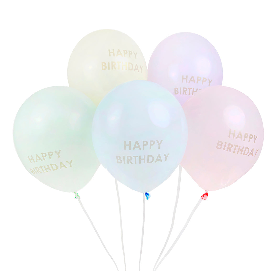 Pastel ‘Happy Birthday’ Balloons