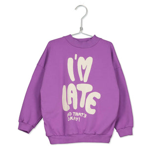 Lötie Kids - I’m Late Sweater in Violet