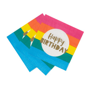 Rainbow ‘Happy Birthday’ Recyclable Napkins