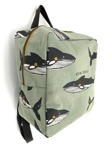 Studioloco - Whale Cotton Canvas Backpack