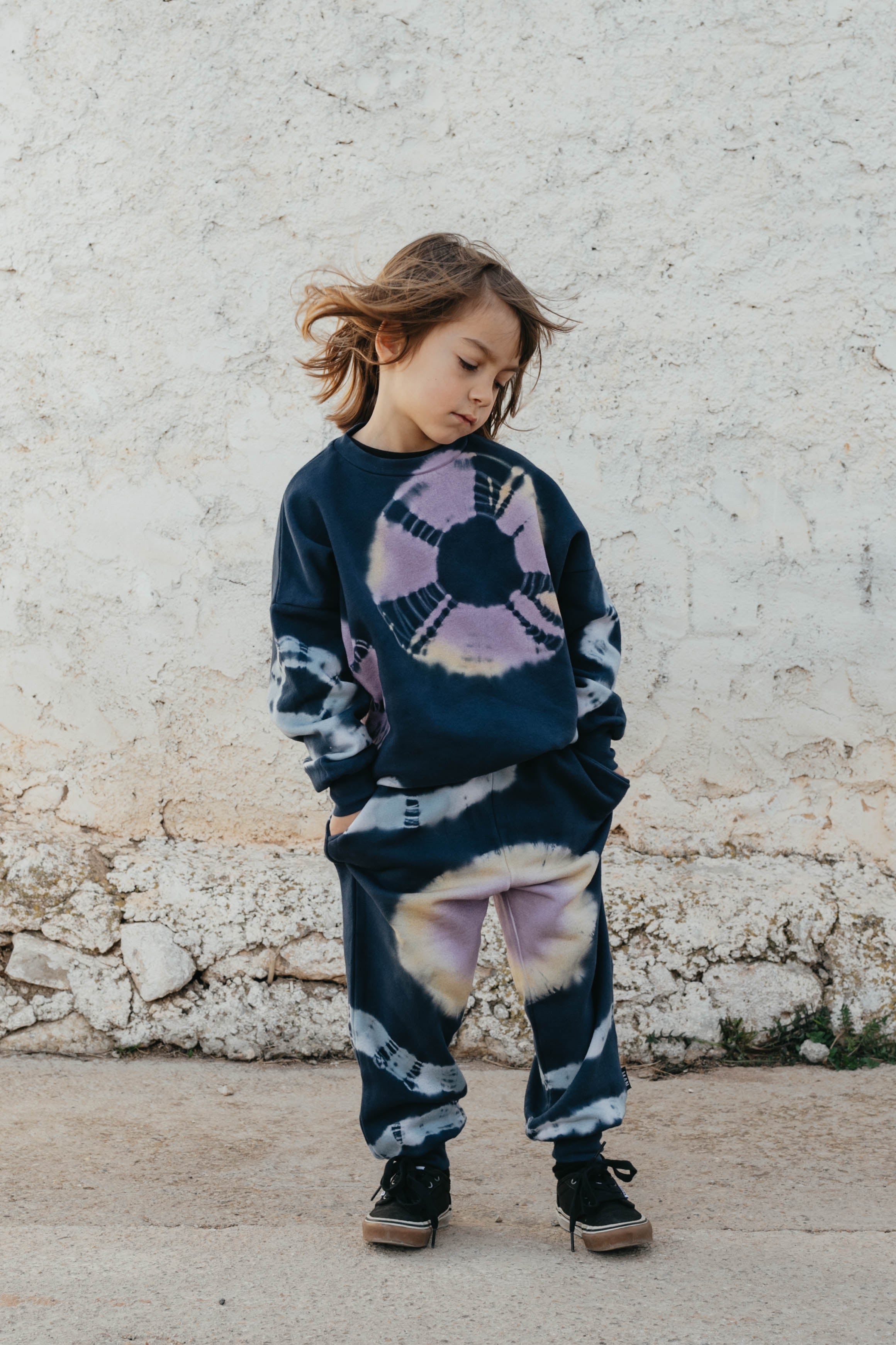 Little Man Happy - Dark Night Tie Dye Sweatpants