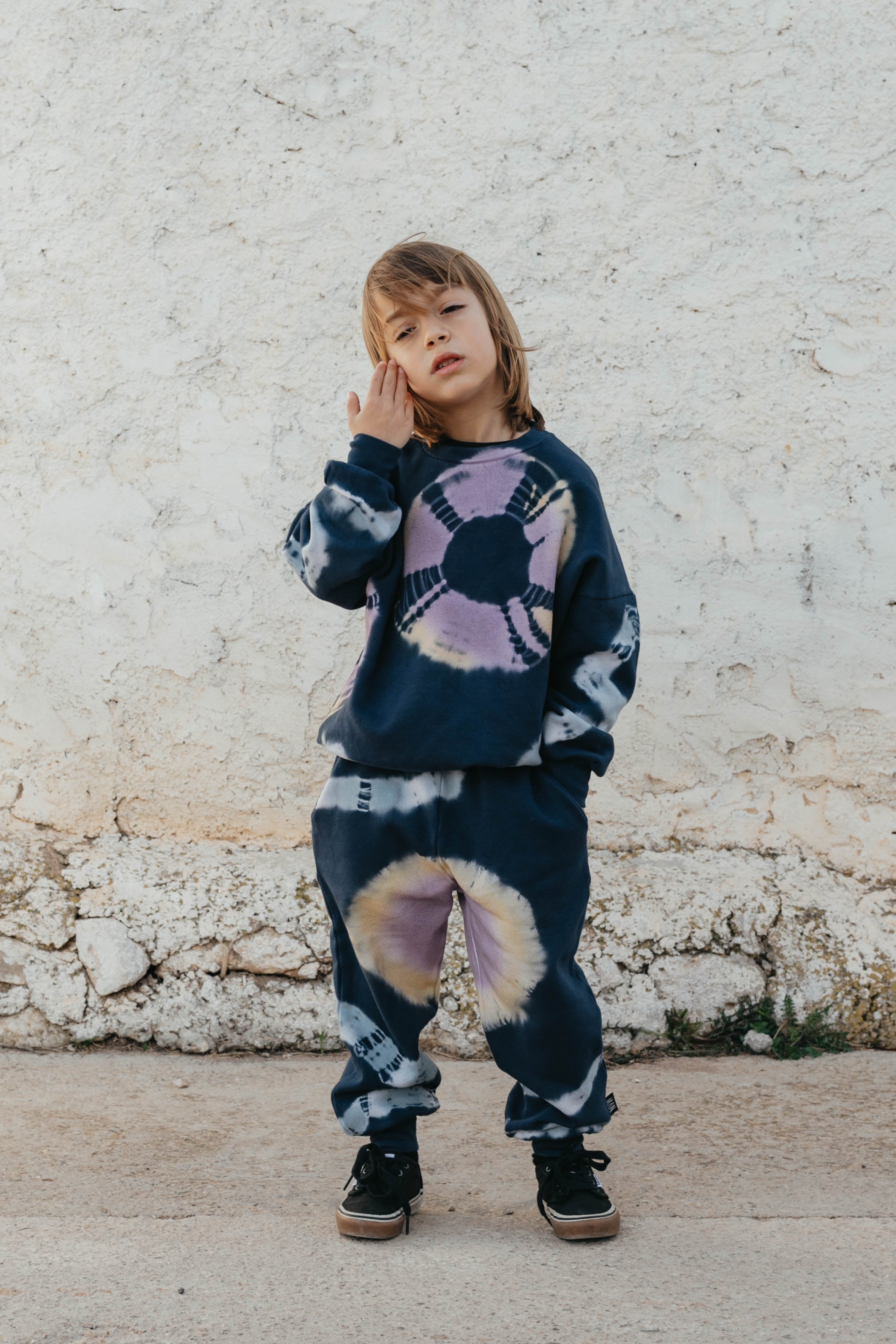 Little Man Happy - Dark Night Tie Dye Sweatpants